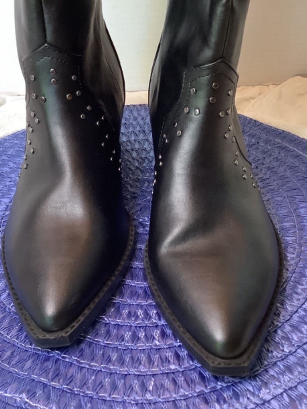 NWOT‎ Dolce Vita Black western cowboy boots stud - Picture 4 of 15